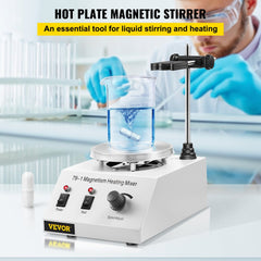 Bostome 250W magnetic stirrer hot plate with 70°C heating, 1600 RPM stirring, and 1L capacity.