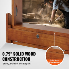 Bostome wood gun rack wall mount with four slots and soft padding for firearm protection.