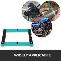 Blue steel differential housing spreader for Dana 30-80 axles with frame and bolts.