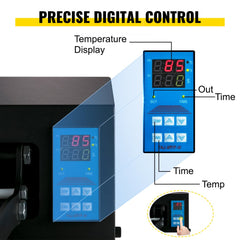 Bostome 53" vinyl cutter plotter with a 5.5"x3.5" heat press for custom hat designs.