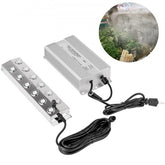 Stainless steel ultrasonic mist maker with 12 spray heads for ponds and fish tanks.