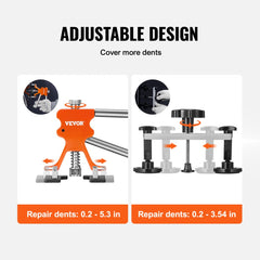 Golden lifter bridge puller with adjustable arms and slide hammer for dent repair kit.