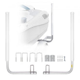 Adjustable 60-inch marine trailer guide set with PVC-covered steel for boat loading assistance.