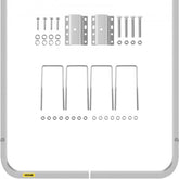 Pair of adjustable 46-inch aluminum boat trailer guide-ons with mounting hardware.
