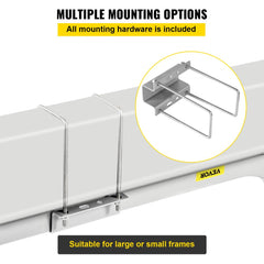Steel boat trailer guide-ons with white PVC covers for easy loading and protection.