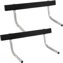 Pair of 45-inch rustproof steel boat trailer guide-ons with carpet padding and adjustable brackets.