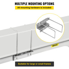 Rustproof steel boat trailer guide-ons with 45-inch carpet-padded boards and multiple mounting options.