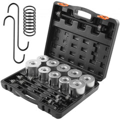 27-piece steel bushing bearing removal and installation tool kit with carrying case.