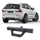Steel rear bumper guard with 32.2-inch anti-slip step surface for easy access and protection.