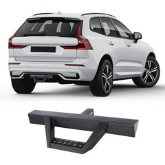 Steel rear bumper guard with 32.2-inch anti-slip step surface for easy access and protection.