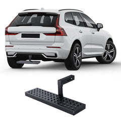 Steel rear bumper guard with anti-slip surface for secure footing and easy installation.