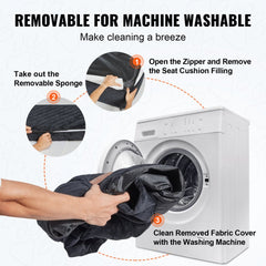 Black dog booster car seat for medium to large pets, featuring a sofa-style design and safety belts.