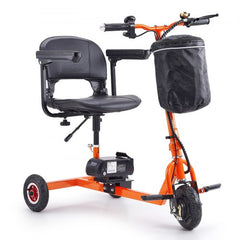 Bostome foldable 3-wheel mobility scooter with 8-inch wheels and 330lbs capacity.
