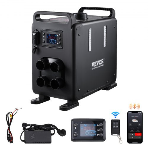Bostome 8KW Diesel Air Heater with Bluetooth control, CO alarm, and compact design for vehicles.