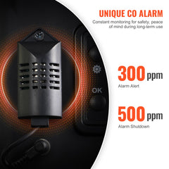 Bostome 8KW Diesel Air Heater with Bluetooth control and built-in CO alarm for vehicle heating.