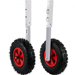 Bostome 12" inflatable boat launching wheels with a 600 lbs capacity and durable aluminum frame.