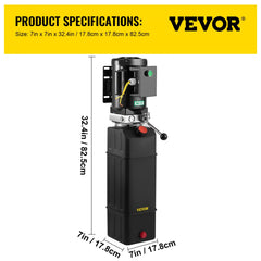 Bostome Hydraulic Power Unit with 3HP motor, 14L reservoir, and adjustable 2950 PSI pressure.