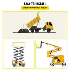 Bostome 3 quart hydraulic pump with translucent reservoir and handheld remote control.
