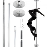 Bostome 45mm Spinning Static Dancing Pole – Portable & Adjustable Silver