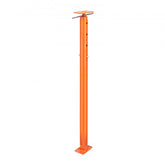 Orange adjustable floor jack post with height from 56 to 100 inches and 18000 lbs capacity.