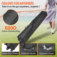 Black 10x10 pop-up canopy tent with waterproof sidewalls for outdoor events.