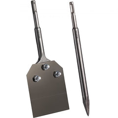 Bostome SDS Plus clay spade bit and point chisel in 40Cr steel, 3.9x9.5 inches.