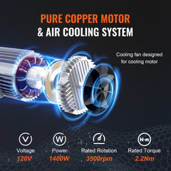 Bostome Electric Chain Hoist with G100 chain, 2200 lbs capacity and 10 ft lift height.