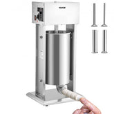 Bostome 15L electric sausage stuffer with stainless steel body and variable speed control.
