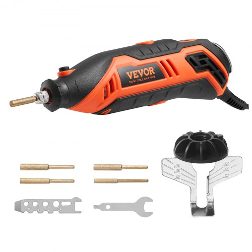 Electric chainsaw sharpener kit with 6-speed control and 4 titanium sharpening wheels.