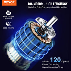 Bostome Commercial Electric Meat Tenderizer with stainless steel body and precision blade assembly.