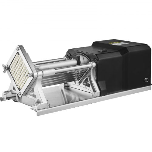 Bostome Electric French Fry Cutter with four stainless steel blades and non-slip foot pads.