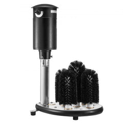 Bostome Electric Glass Washer with five brushes for efficient cleaning of wine glasses.