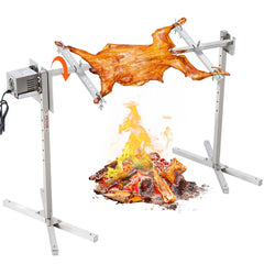 Bostome 46" electric BBQ rotisserie grill kit with stainless steel construction and adjustable height.