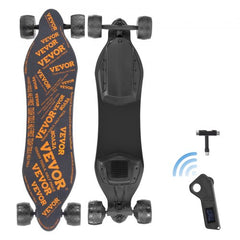 Bostome electric longboard skateboard with a sleek design, remote, and durable wheels.