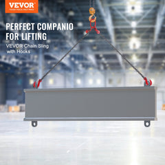 G80 2-leg lifting chain sling, 5/16" x 6' with grab hooks.