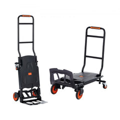 Bostome 2-in-1 aluminum hand truck with folding dolly and 300 lbs load capacity.