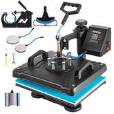 A 12x15 inch heat press machine with digital controls and a 360° swing-away design.