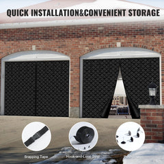 Bostome Magnetic Garage Door Insulation Kit with a thermal screen in 9.28x7.15ft size.