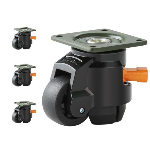 Bostome Leveling Casters 4-Pack with 2-inch nylon wheels and adjustable height for stability.