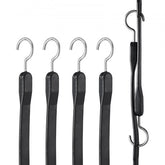 Bostome 40-inch heavy duty flat bungee cord set with four S-hooks for secure load handling.