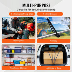 A 32-piece set of 17mm heavy-duty flat bungee cords with J-hooks in various lengths for securing cargo.