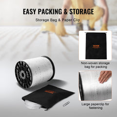 Bostome Polyester Pull Tape in white, 3/4" x 528', features strength markings and low-stretch properties.