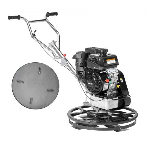 Bostome 24" walk-behind power trowel with a 6HP Kohler gas engine and four adjustable steel blades.