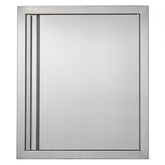 A rectangular, brushed stainless steel BBQ access door with a flush mount design.