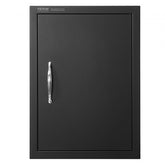 Matte black 16x22 inch flush-mount BBQ access door with handle.