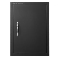 Matte black 16x22 inch flush-mount BBQ access door with handle.
