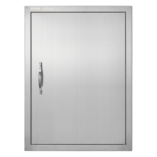 Stainless steel BBQ access door measuring 20 by 27 inches for outdoor kitchens.