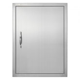 Stainless steel BBQ access door measuring 20 by 27 inches for outdoor kitchens.