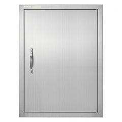 Stainless steel BBQ access door measuring 20 by 27 inches for outdoor kitchens.