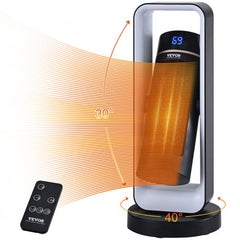 Bostome 1500W ceramic space heater with remote control and overheat protection features.